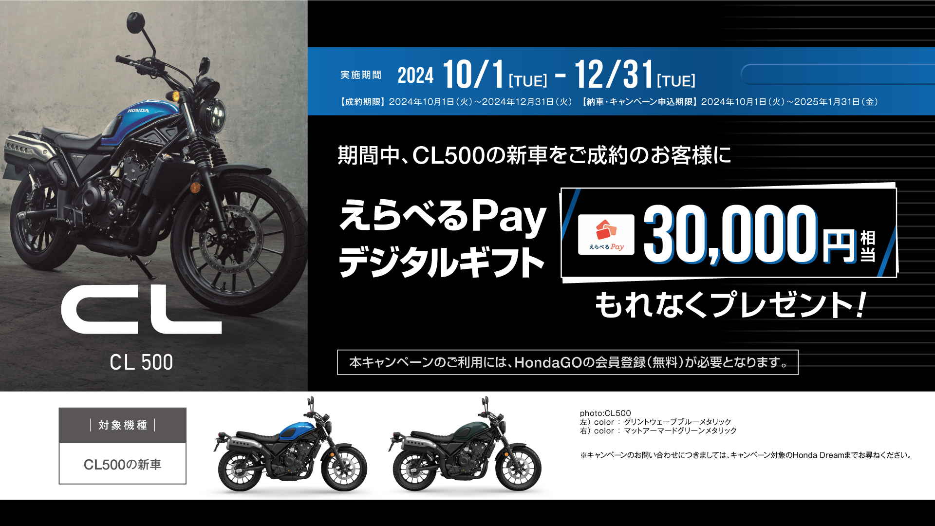 XL750 TRANSALP オプションパッケージキャンペーン